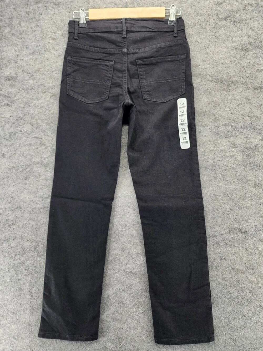 The Childrens Place Jeans Boys 12 Straight Black Denim